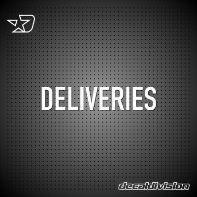 Deliveries Lettering Sticker